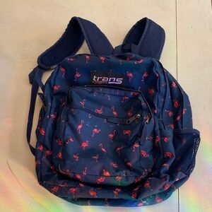 Jansport trans Flamingo Print Backpack - Navy and Red